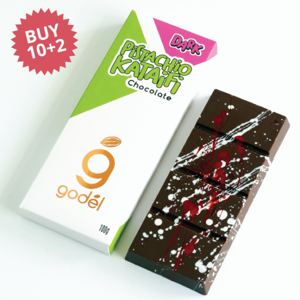 Pistachio Kataifi DARK Chocolate 100g