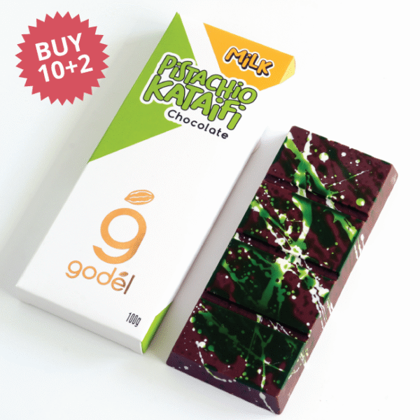 Pistachio Kataifi MILK Chocolate 100g